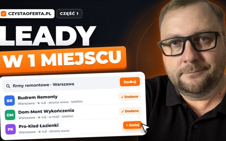 Robert Gęsiarz i wyszukiwarka firm w aplikacji czystaoferta.pl – leady w jednym miejscu