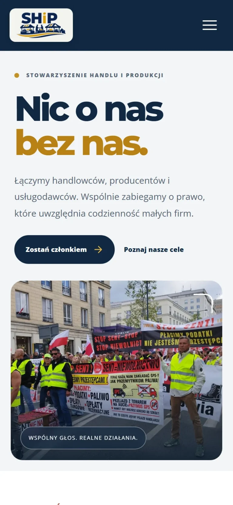 Strona ship.org.pl na telefonie